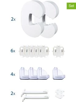 Alecto 14tlg. Sicherheits-Set In Weiß/Transparent