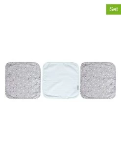 Bébé-jou 3er-Set: Spucktücher In Mint/ Grau - (L)32 X (B)32 Cm