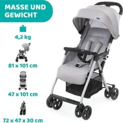CHICCO Buggy Ohlala' 3, Grau -BabyTraum Deutschland Verkaufs-Shop chicco buggy ohlala 3 grau 3