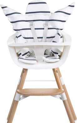 Childhome Sitzkissen Engel, Streifen Marin, Weiß