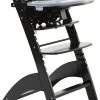 Childhome Treppenstuhl Lambda 3, Inkl. Brett, Schwarz