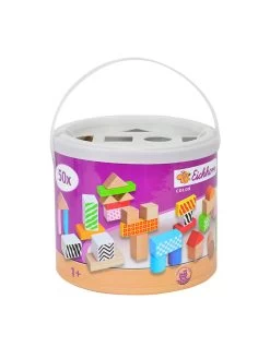 Eichhorn 50tlg. Holzbausteine "Color" - Ab 12 Monate