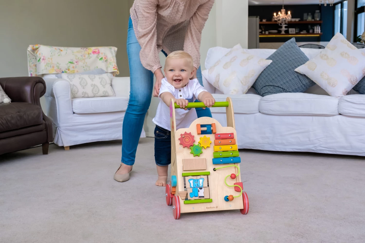 EverEarth Lauflernwagen In Bunt 2 EverEarth Lauflernwagen In Bunt – Bild 2