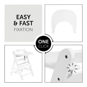 HAUCK Hochstuhltisch Alpha Click Tray In Weiß 4 HAUCK Hochstuhltisch Alpha Click Tray In Weiß – Bild 4