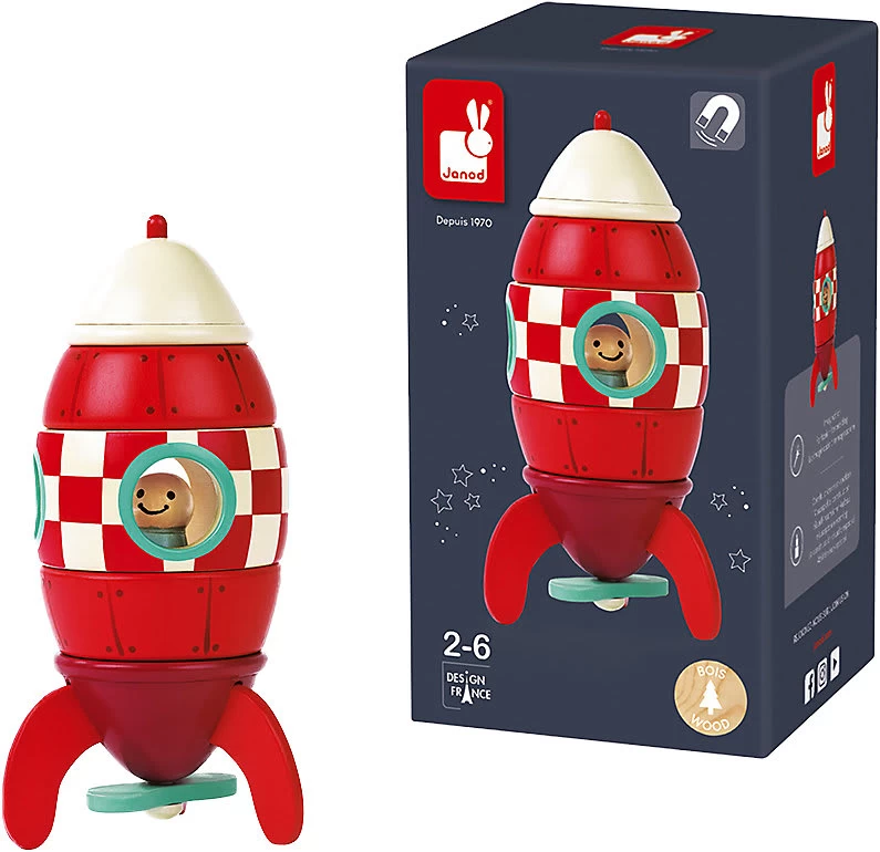 Janod Magnetischer Bausatz Rakete Klein 1 Janod Magnetischer Bausatz Rakete Klein