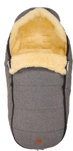 Premium Lammfell Fußsack Passgenau Für YOYO, Lammfell Natural Honey,...