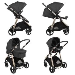 Kinderwagen 3 In 1 Ugo In Schwarz -BabyTraum Deutschland Verkaufs-Shop kikkaboo kinderwagen 3 in 1 ugo in schwarz 3