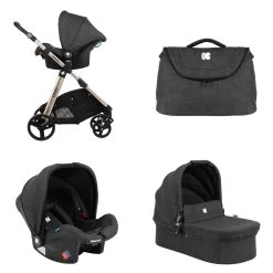 Kinderwagen 3 In 1 Ugo In Schwarz -BabyTraum Deutschland Verkaufs-Shop kikkaboo kinderwagen 3 in 1 ugo in schwarz 4