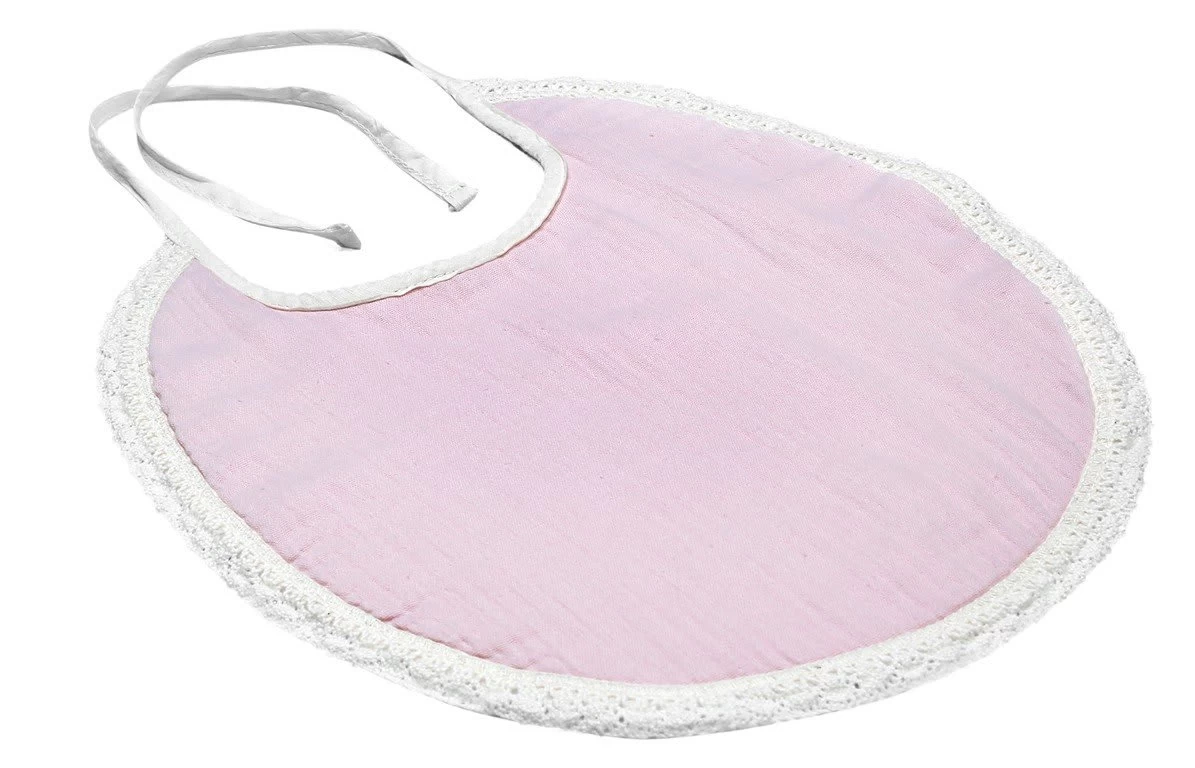 Lätzchen Paris Aus Musselin Stoff In Zartrosa 4 Lätzchen Paris Aus Musselin Stoff In Zartrosa – Bild 4