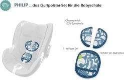 PHILIP Gurtpolster-Set Für Babyschalen - Animali, Blau, 3-tlg. -BabyTraum Deutschland Verkaufs-Shop liebes von priebes philip gurtpolster set fur babyschalen animali blau 3 tlg 2