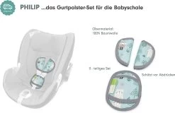 PHILIP Gurtpolster-Set Für Babyschalen - Foret, 3-tlg. -BabyTraum Deutschland Verkaufs-Shop liebes von priebes philip gurtpolster set fur babyschalen foret 3 tlg 2