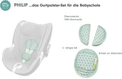 PHILIP Gurtpolster-Set Für Babyschalen - Prisma, Mint, 3-tlg. -BabyTraum Deutschland Verkaufs-Shop liebes von priebes philip gurtpolster set fur babyschalen prisma mint 3 tlg 2