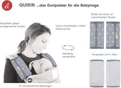 QUIRIN Gurtpolster-Set Für Die Babytrage - Stars, Grau, 2-tlg. -BabyTraum Deutschland Verkaufs-Shop liebes von priebes quirin gurtpolster set fur die babytrage stars grau 2 tlg 3
