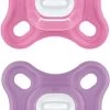 MAM Schnuller Comfort, Silikon, Gr. 0, 2er Pack, Girl