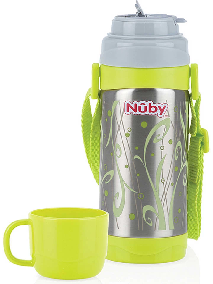 Nuby Thermoskanne "Clik-It" Mit Trinkbecher In Grün - 360 Ml 2 Nuby Thermoskanne "Clik-It" Mit Trinkbecher In Grün - 360 Ml – Bild 2