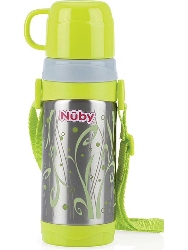 Nuby Thermoskanne "Clik-It" Mit Trinkbecher In Grün - 360 Ml 1 Nuby Thermoskanne "Clik-It" Mit Trinkbecher In Grün - 360 Ml