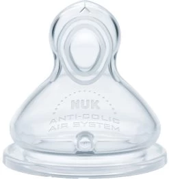 NUK First Choice+ Flow Control Silikon-Trinksauger, Kiefergerechte Form,...