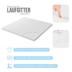 Laufgitter Mit Matratze In Weiß/natur - 100x100 Cm 8 Laufgitter Mit Matratze In Weiß/natur - 100x100 Cm -BabyTraum Deutschland Verkaufs-Shop samann laufgitter mit matratze in weiss natur 100x100 cm 2