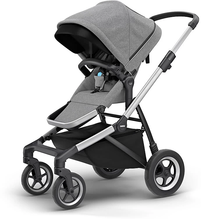 Thule Sleek + Bassinet, Stadtbuggy Mit Kinderkörbchen, Grey Melange 2 Thule Sleek + Bassinet, Stadtbuggy Mit Kinderkörbchen, Grey Melange – Bild 2