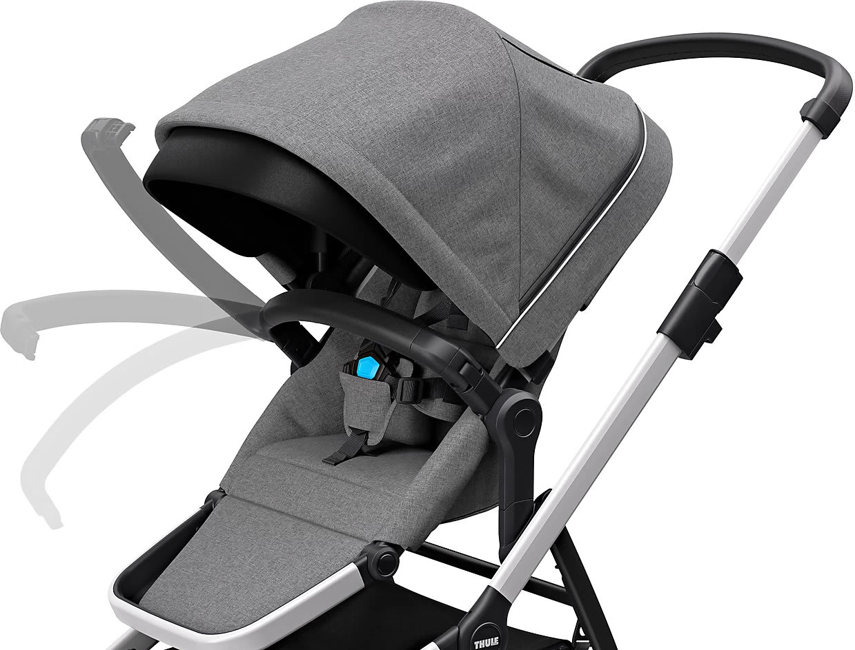 Thule Sleek + Bassinet, Stadtbuggy Mit Kinderkörbchen, Grey Melange 8 Thule Sleek + Bassinet, Stadtbuggy Mit Kinderkörbchen, Grey Melange – Bild 8
