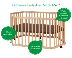6-ECK Laufgitter "tiSsi" In Natur - Ca. 93 X 133cm -BabyTraum Deutschland Verkaufs-Shop tissi 6 eck laufgitter tissi in natur ca 93 x 133cm 7