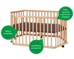 6-ECK Laufgitter "tiSsi" In Natur - Ca. 93 X 133cm -BabyTraum Deutschland Verkaufs-Shop tissi 6 eck laufgitter tissi in natur ca 93 x 133cm 8